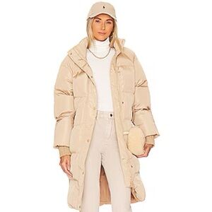 Toast Society Sienna Longline Puffer Jacket Caramel XS